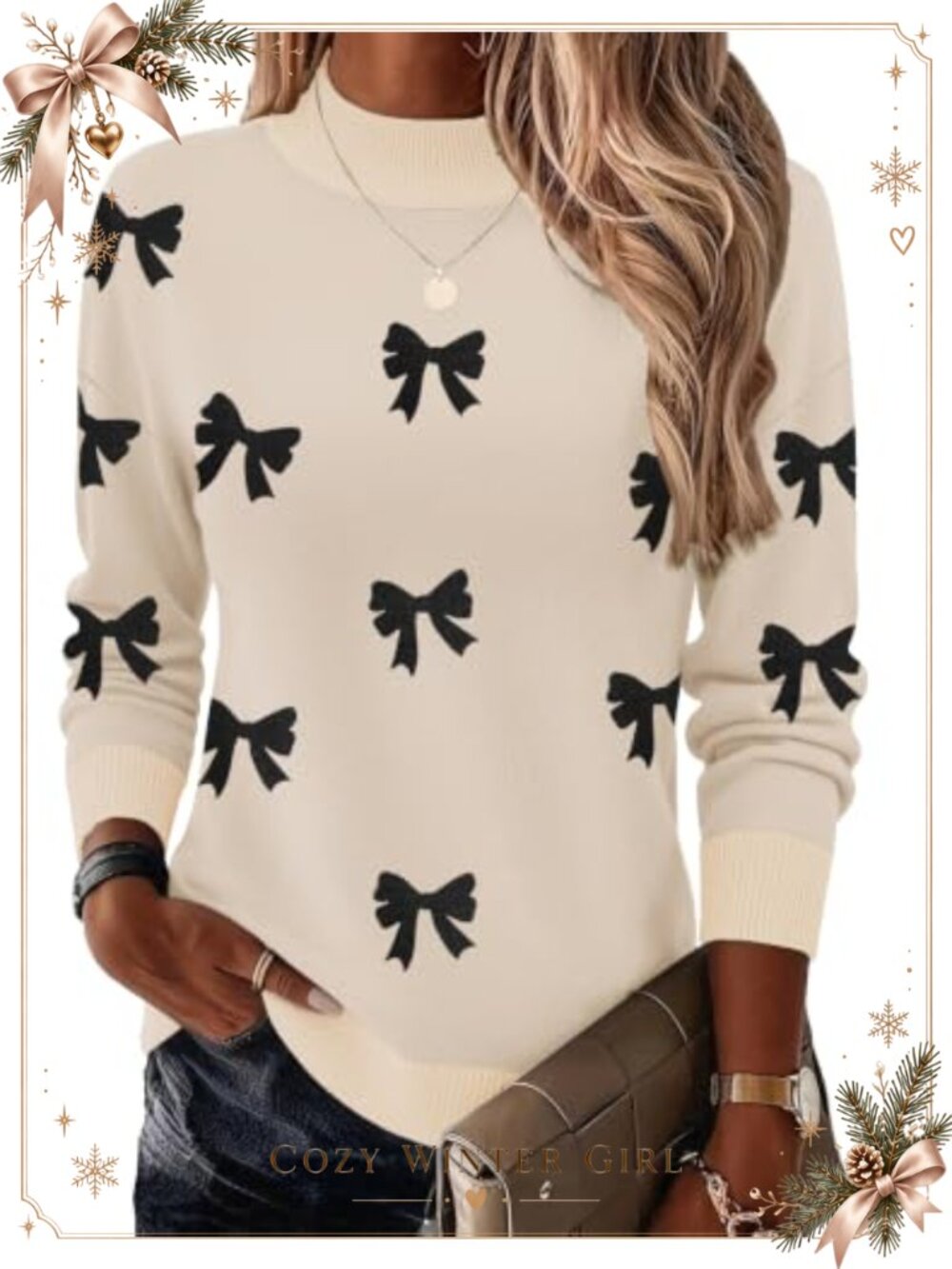 Mock Turtleneck Long Sleeve Lightweight Knit Pullover Sweater